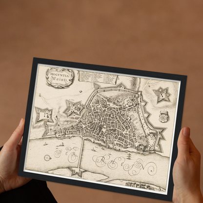 Historischer Stadtplan Mainz um 1670