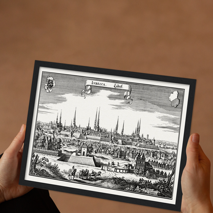 Historical city map  Test product horizontal 3 sizes