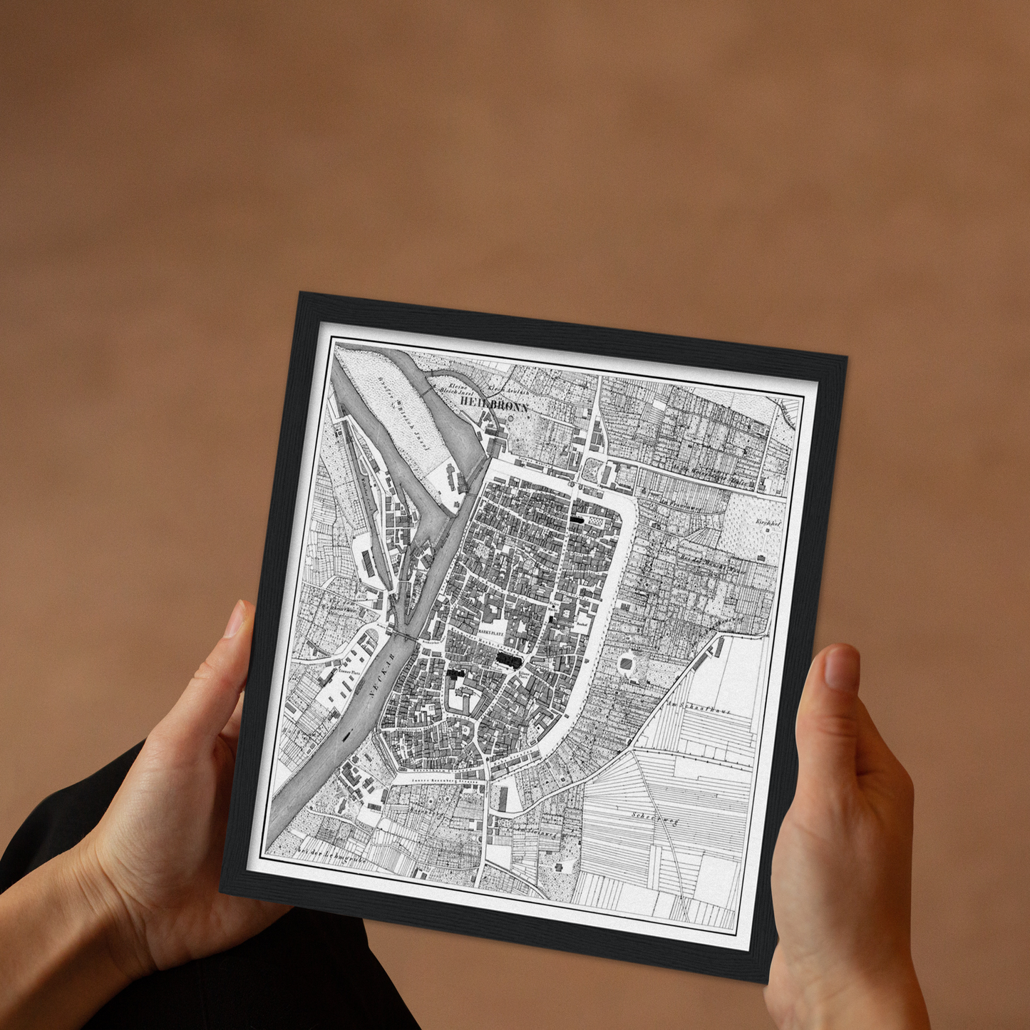 Historischer Stadtplan Heilbronn um 1834