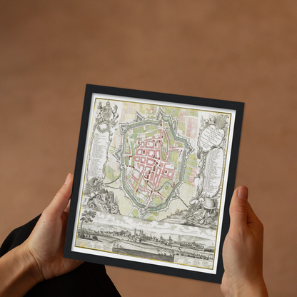 Historical city map  Test product horizontal 3 sizes