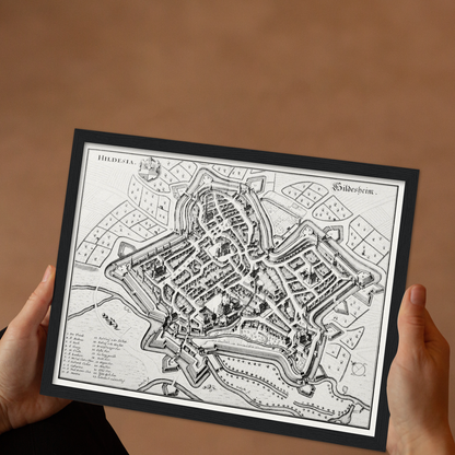Historical city map  Test product horizontal 3 sizes