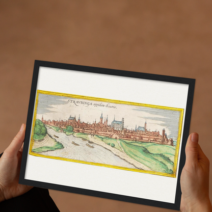 Historische Stadtansicht Straubing um 1570