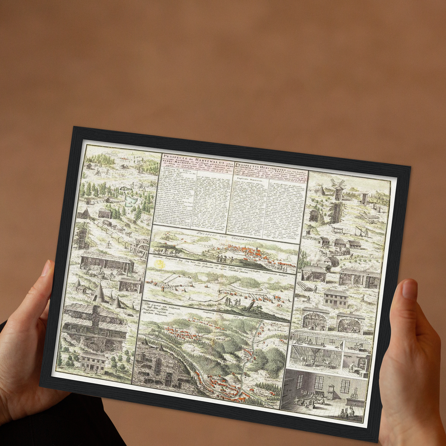 Historical city map  Test product horizontal 3 sizes