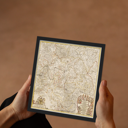 Historische Landkarte Franken um 1698