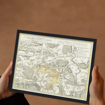 Historical city map  Test product horizontal 3 sizes