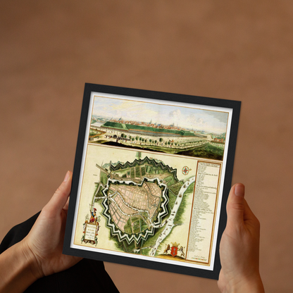 Historical city map  Test product horizontal 3 sizes