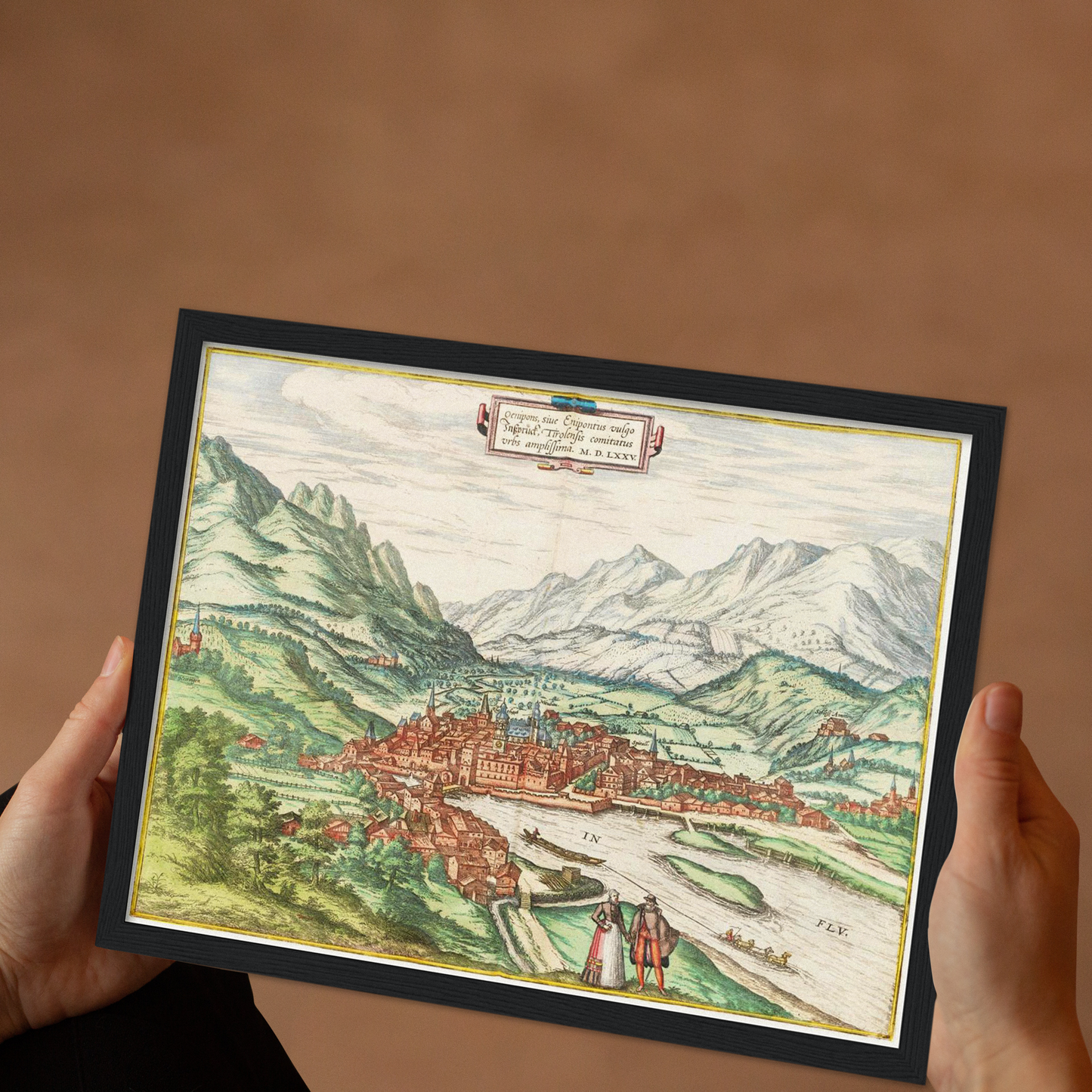 Historische Stadtansicht Innsbruck um 1575