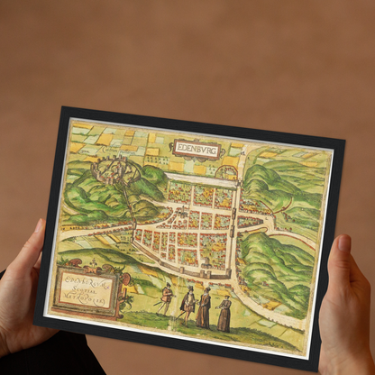 Historischer Stadtansicht Edinburgh um 1580