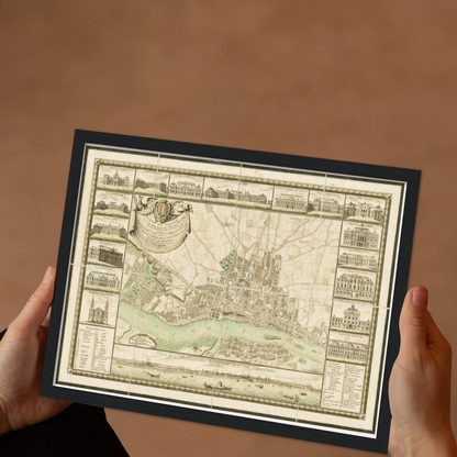 Historical city map  Test product horizontal 3 sizes