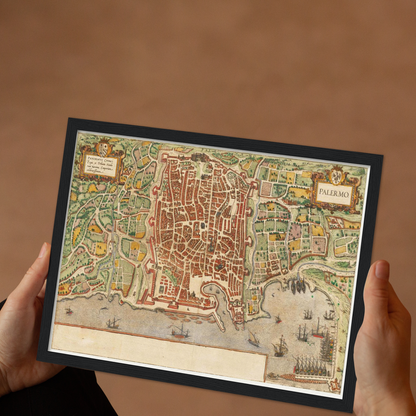 Historischer Stadtplan Palermo um 1592