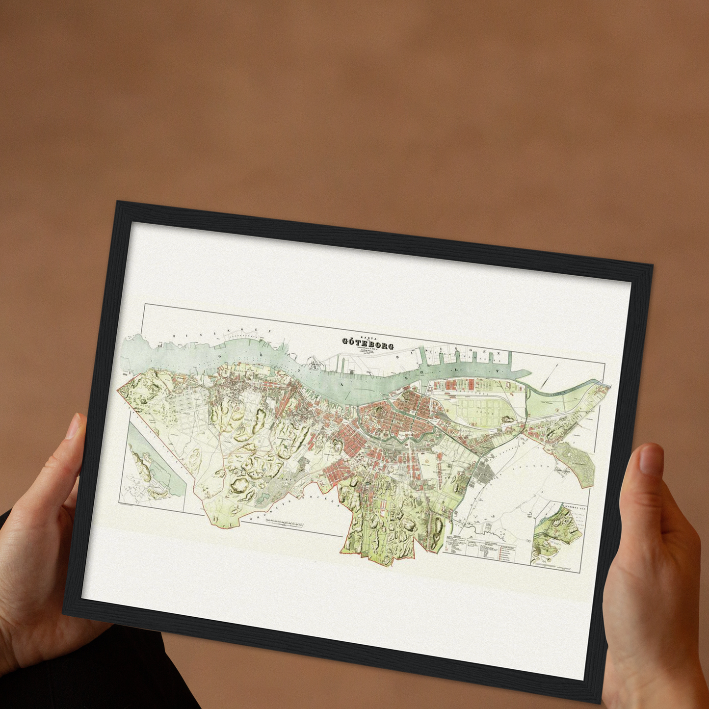 Historical city map  Test product horizontal 3 sizes