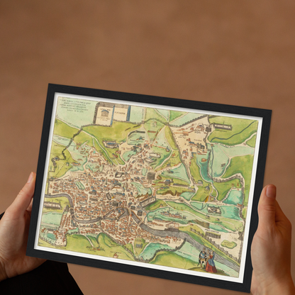 Historische Stadtansicht Rom um 1609