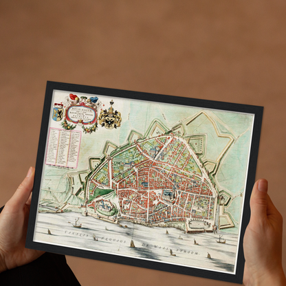 Historischer Stadtplan Nijmegen um 1649