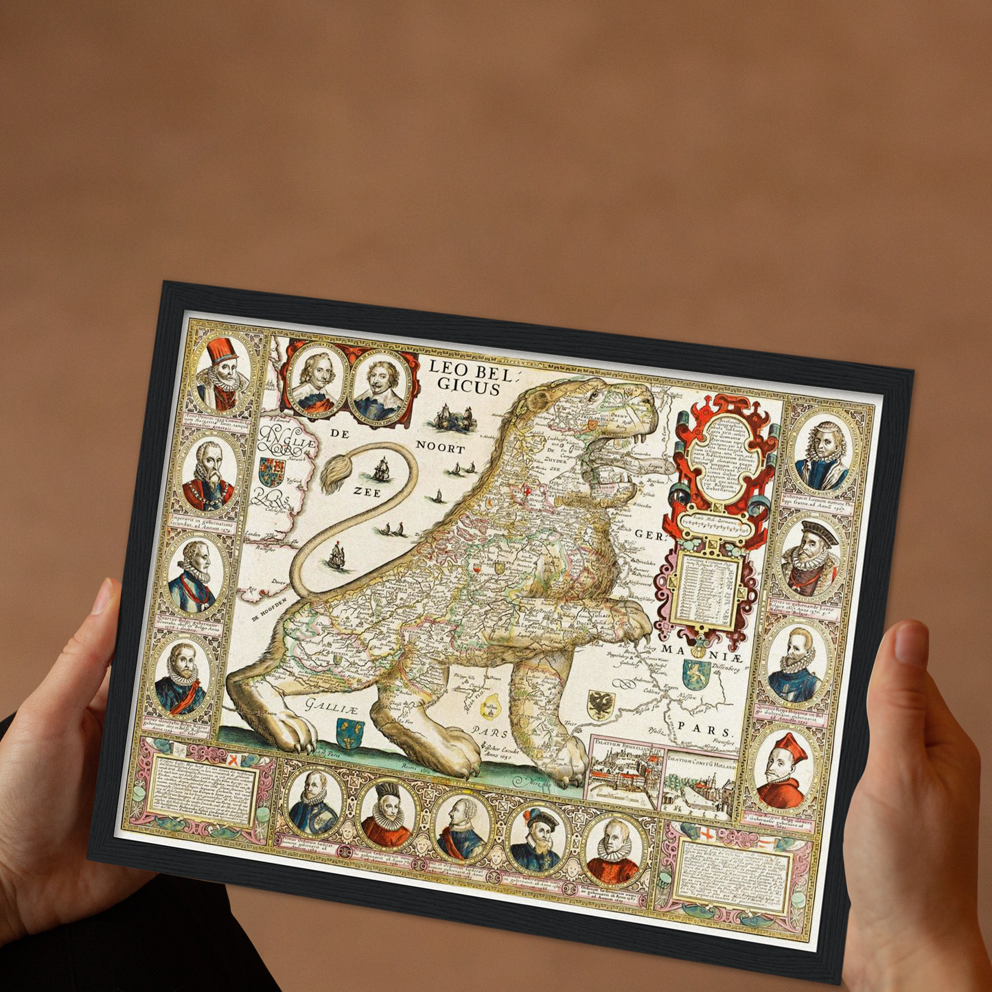 Historische Landkarte Belgien um 1650