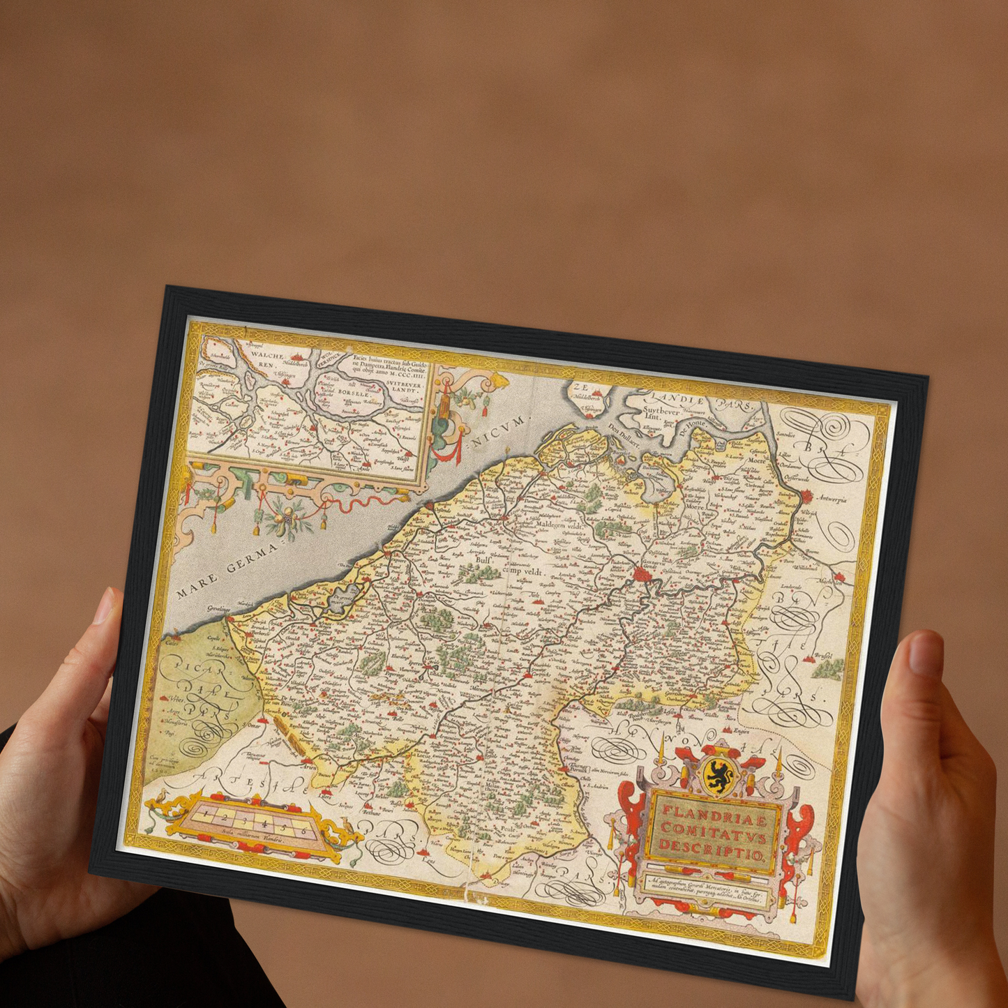 Historical city map  Test product horizontal 3 sizes