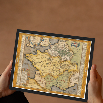 Historische Landkarte Historisches Gallien um 1609