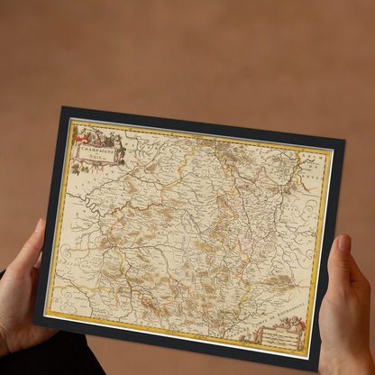 Historical city map  Test product horizontal 3 sizes