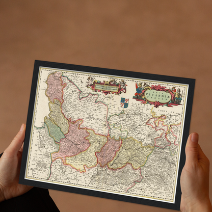 Historical city map  Test product horizontal 3 sizes