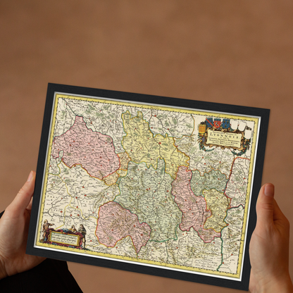 Historical city map  Test product horizontal 3 sizes