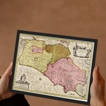 Historical city map  Test product horizontal 3 sizes