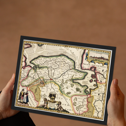 Historical city map  Test product horizontal 3 sizes