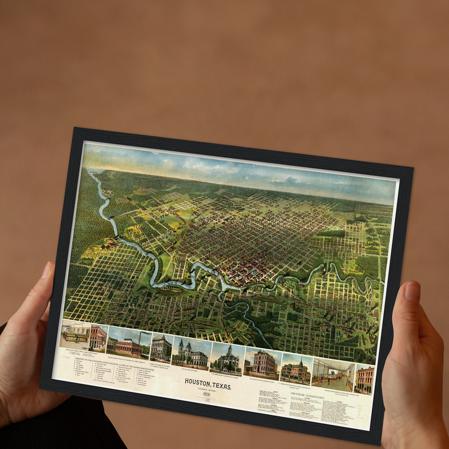 Historical city map  Test product horizontal 3 sizes