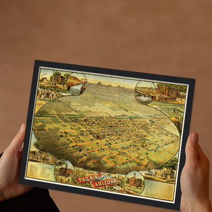 Historical city map  Test product horizontal 3 sizes