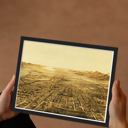 Historical city map  Test product horizontal 3 sizes