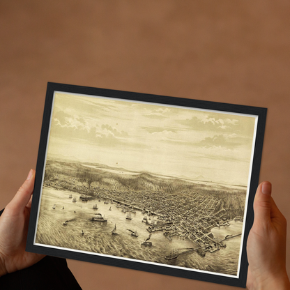 Historical city map  Test product horizontal 3 sizes