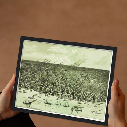 Historical city map  Test product horizontal 3 sizes