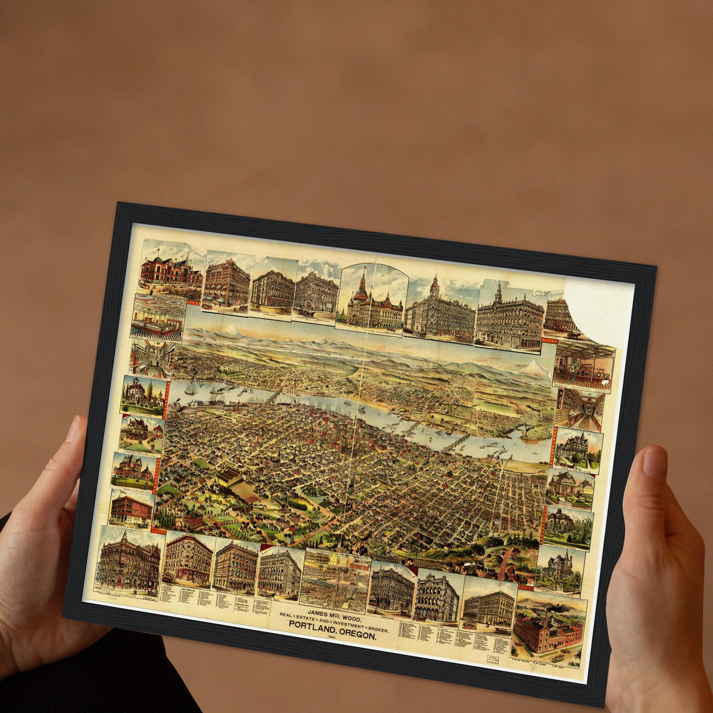 Historical city map  Test product horizontal 3 sizes