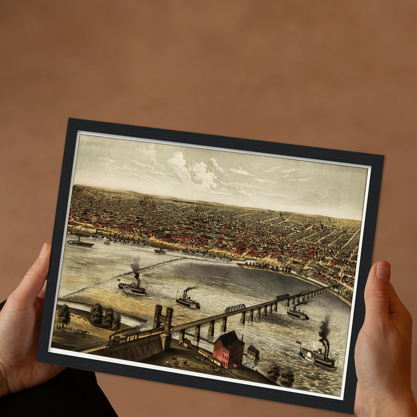 Historical city map  Test product horizontal 3 sizes