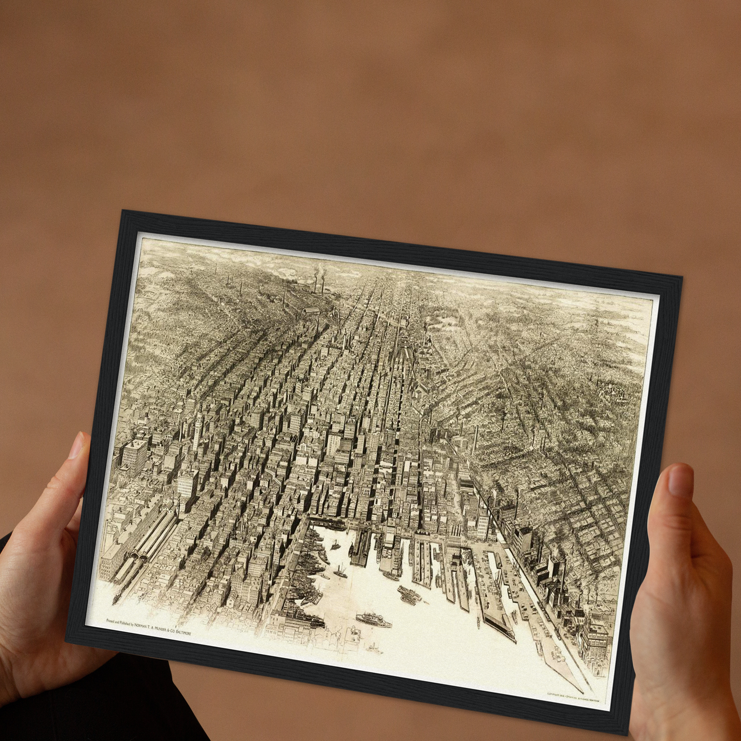 Historical city map  Test product horizontal 3 sizes