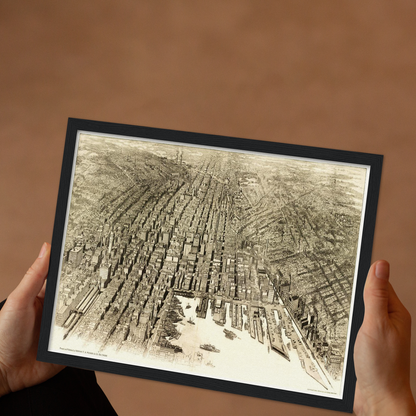 Historical city map  Test product horizontal 3 sizes