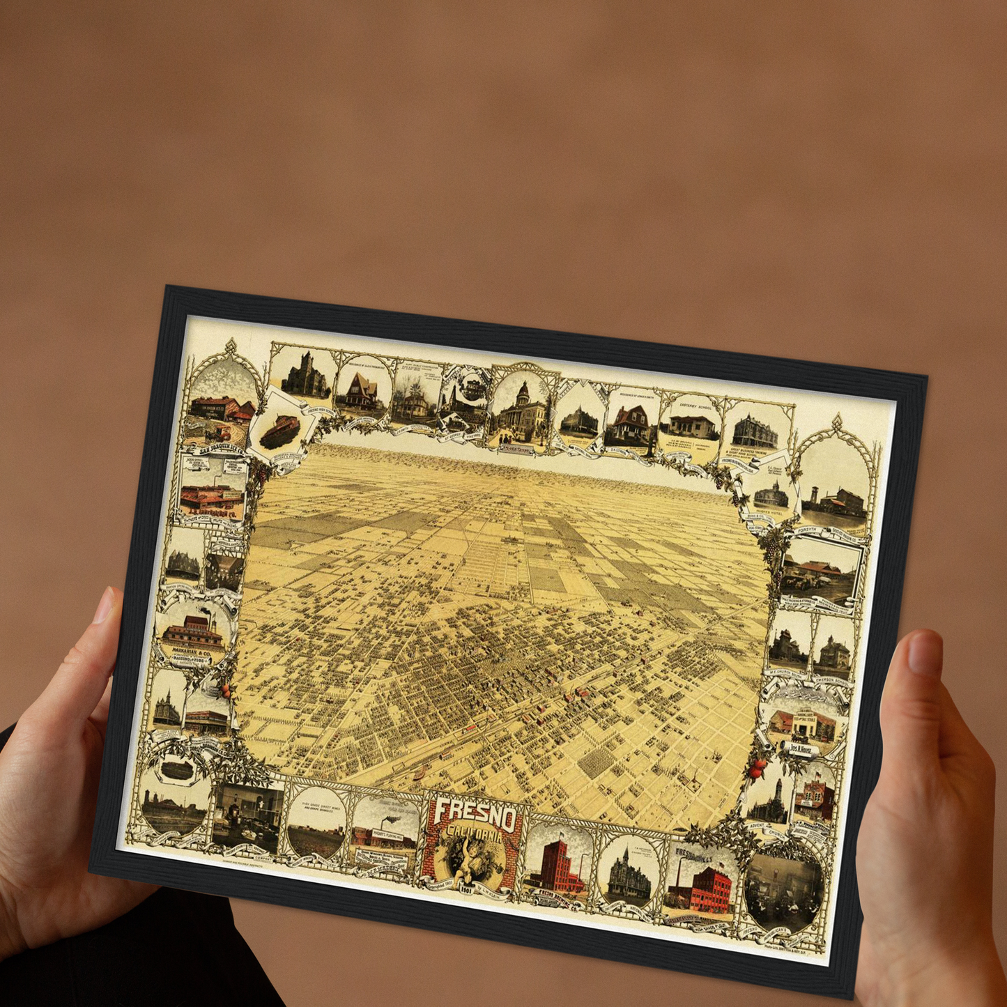 Historical city map  Test product horizontal 3 sizes