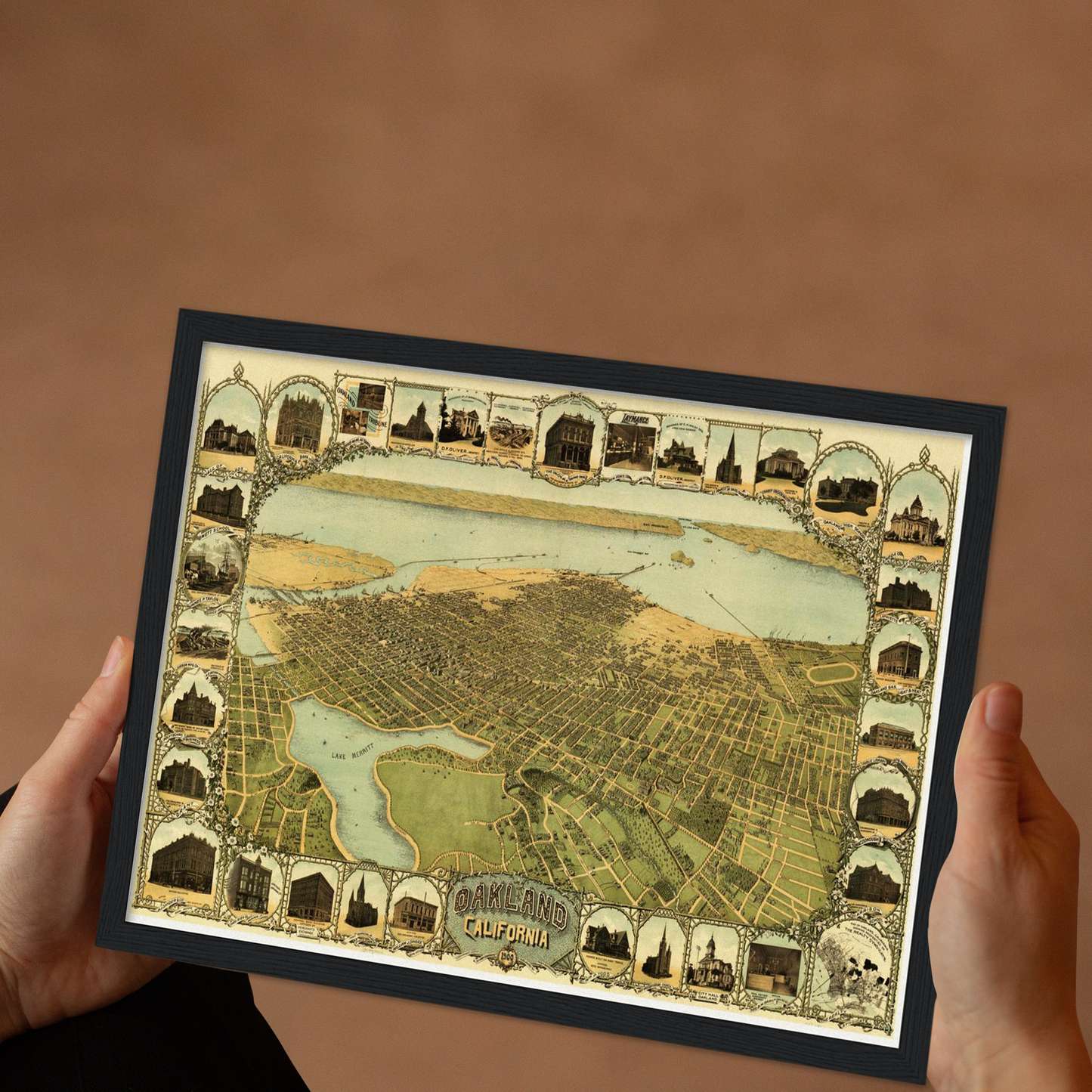 Historical city map  Test product horizontal 3 sizes