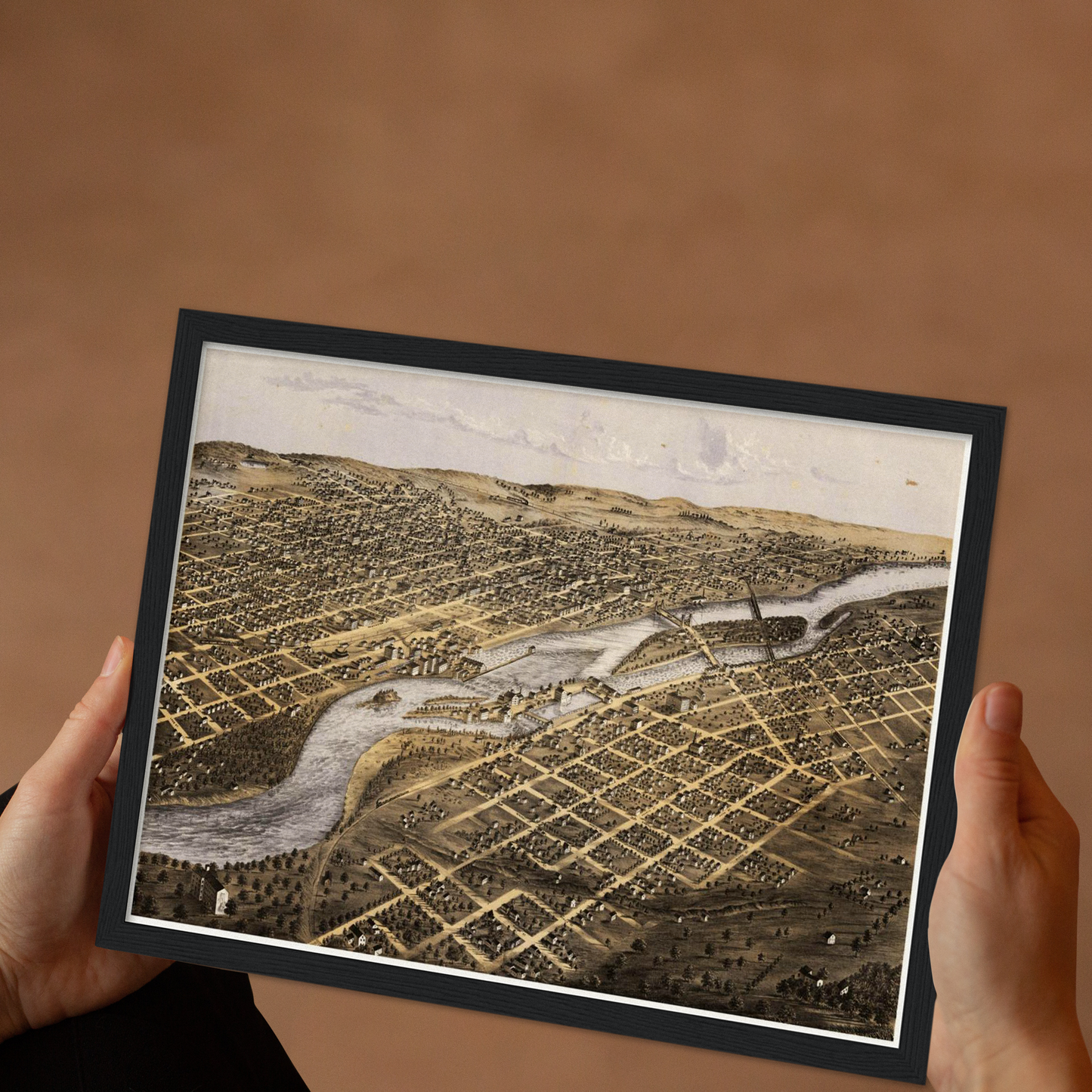 Historical city map  Test product horizontal 3 sizes