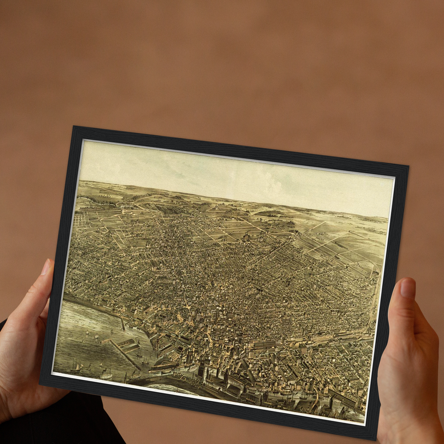 Historische Stadtansicht Buffalo um 1880