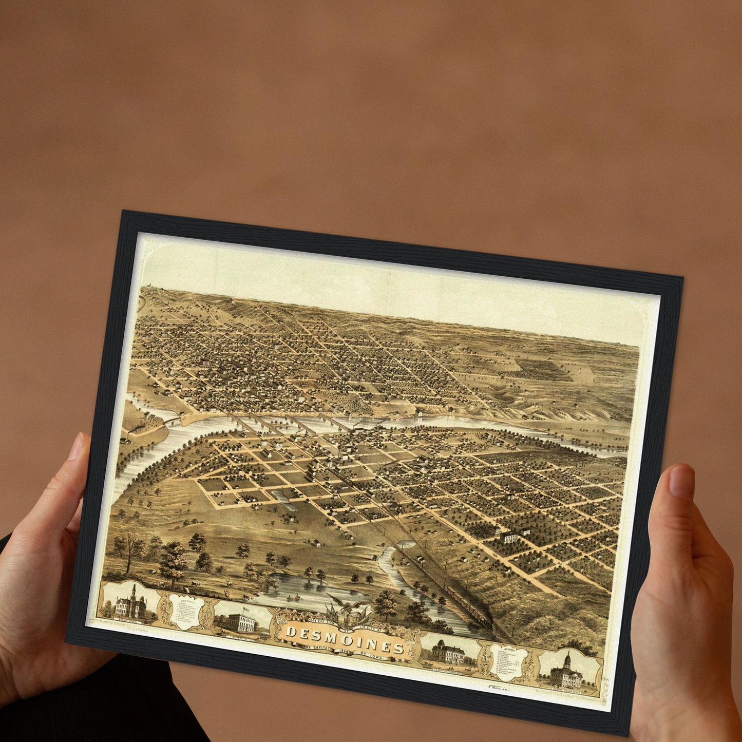 Historical city map  Test product horizontal 3 sizes