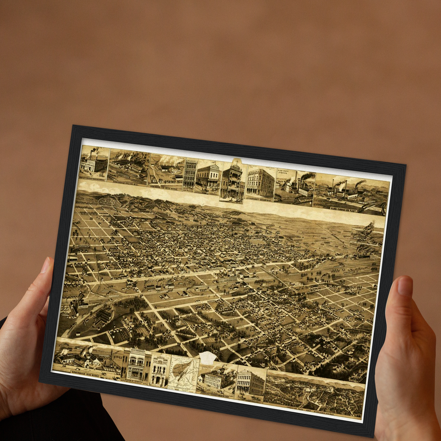 Historical city map  Test product horizontal 3 sizes