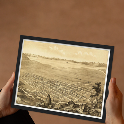 Historical city map  Test product horizontal 3 sizes