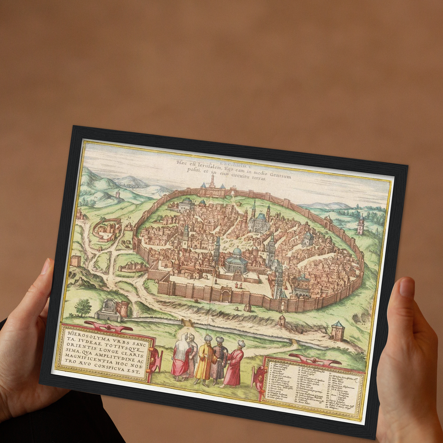 Historische Stadtansicht Jerusalem um 1575
