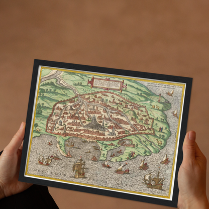 Historical city map  Test product horizontal 3 sizes