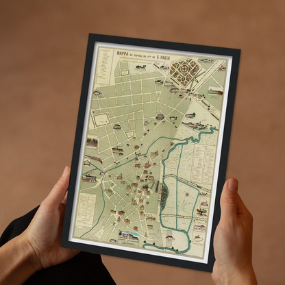 Historical city map  Test product horizontal 3 sizes