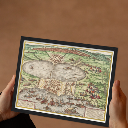 Historical city map  Test product horizontal 3 sizes