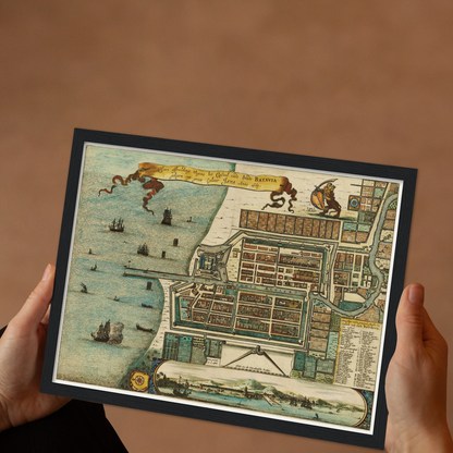 Historical city map  Test product horizontal 3 sizes