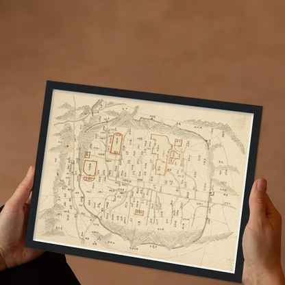 Historical city map  Test product horizontal 3 sizes