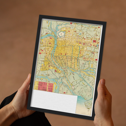 Historical city map  Test product horizontal 3 sizes