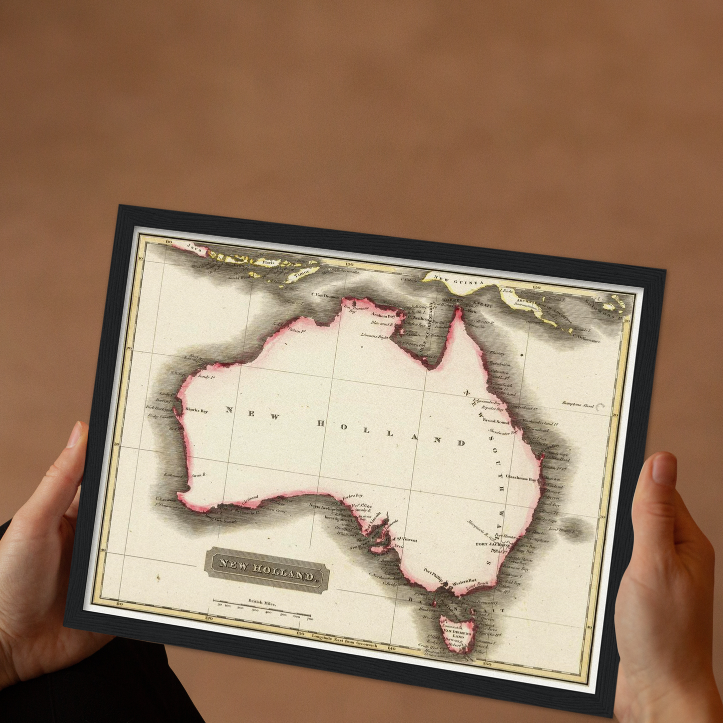 Historische Landkarte Australien um 1817