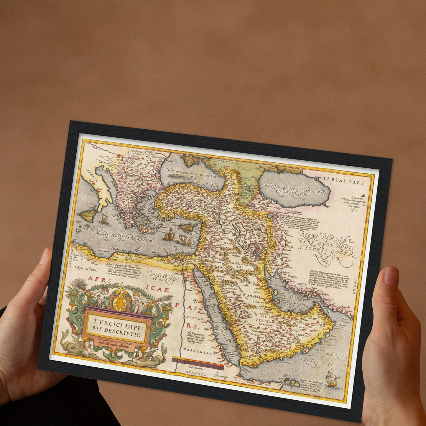Historische Landkarte Naher Osten um 1609
